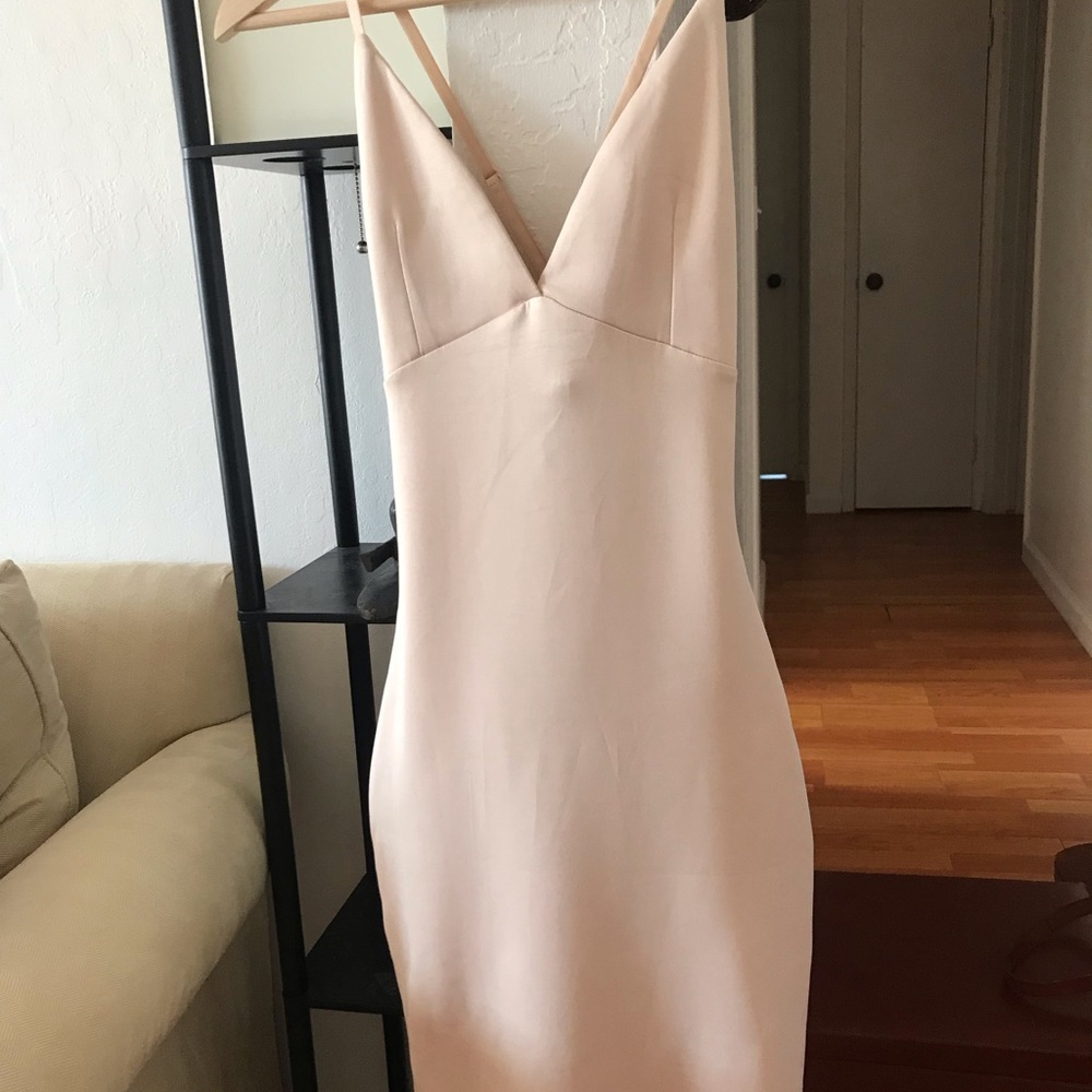 NUDE BODYCON DRESS